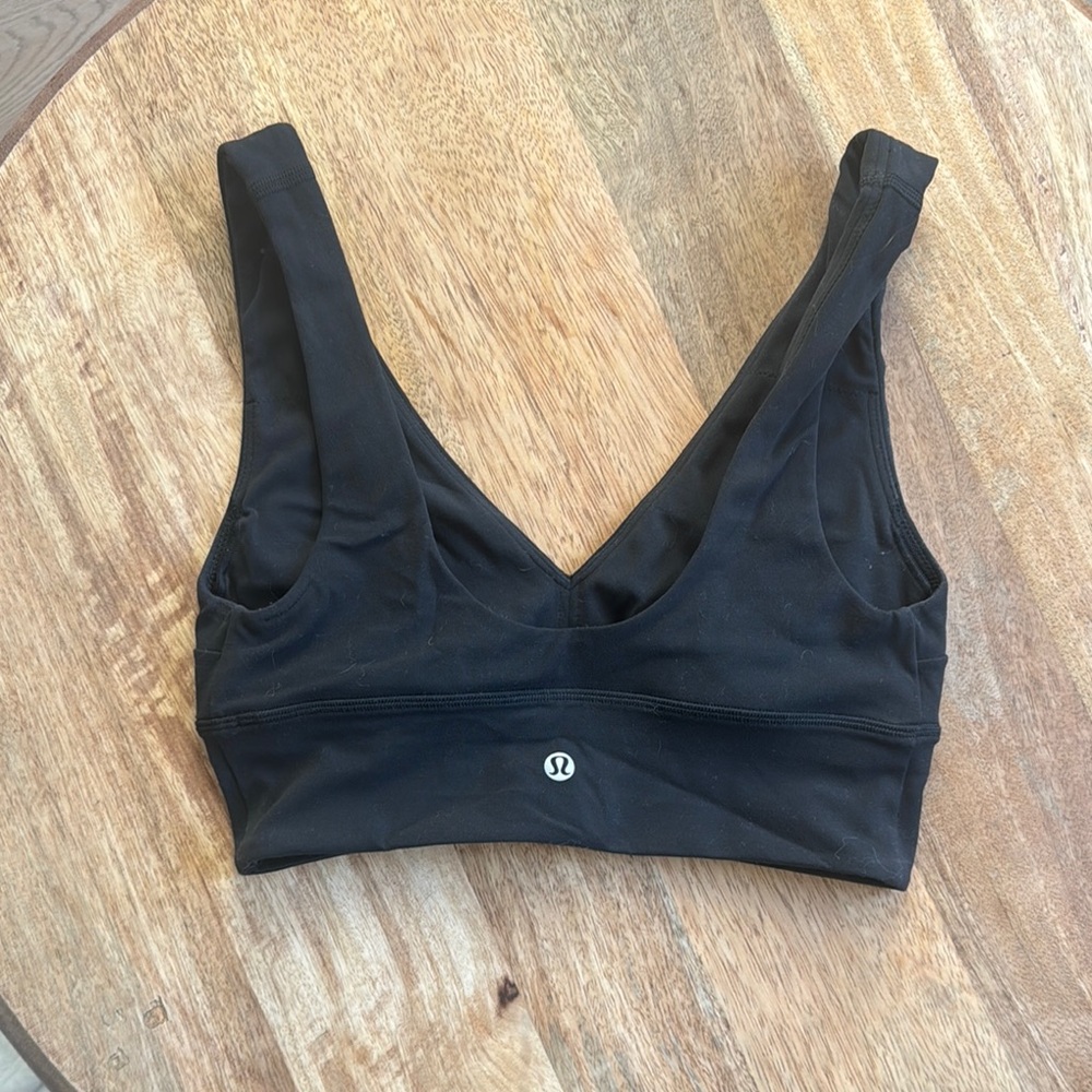 Lululemon Athletica Black V-Neck Sports Bra